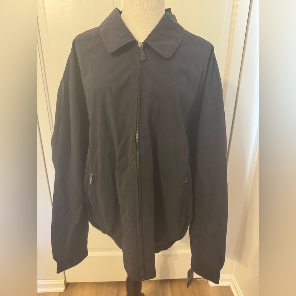 London Fog Collection Navy Zipper Jacket 3XL